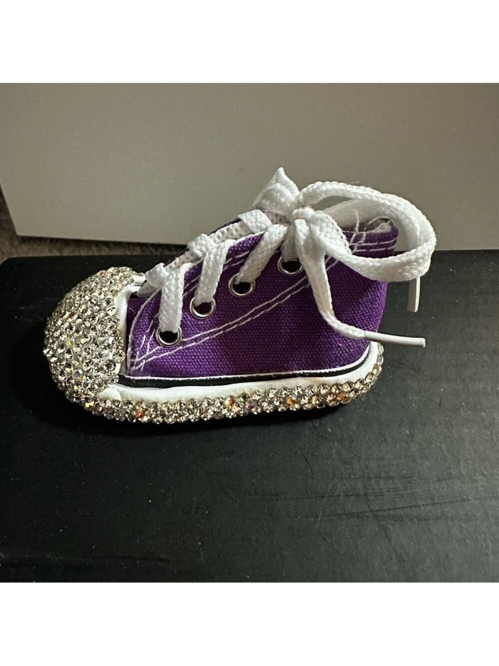 Rhinestone Purple Sneaker Keychain